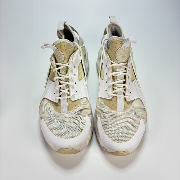 Nike Air Huarache Run Ultra White Beige Sneakers 819685-101 Men's Size 11 - Picture 3 of 11